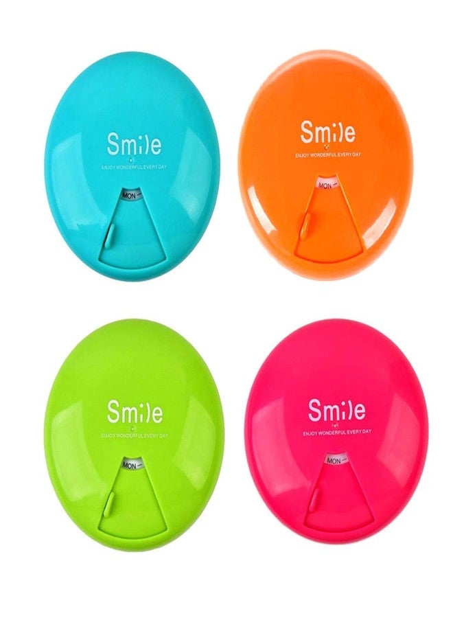 INVODA Pill Organizer Pill Case Portable Pill Container BPA-Free Pill Box 7 Day Weekly Pills Dispenser,7 Compartments Storage Container - Image 1